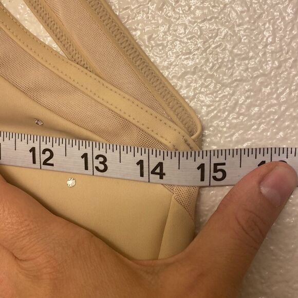 WEISSMAN Ivy Sky Dance Costume beige tan nude Crystal Halter Leotard MT10716-LC - Picture 6 of 12